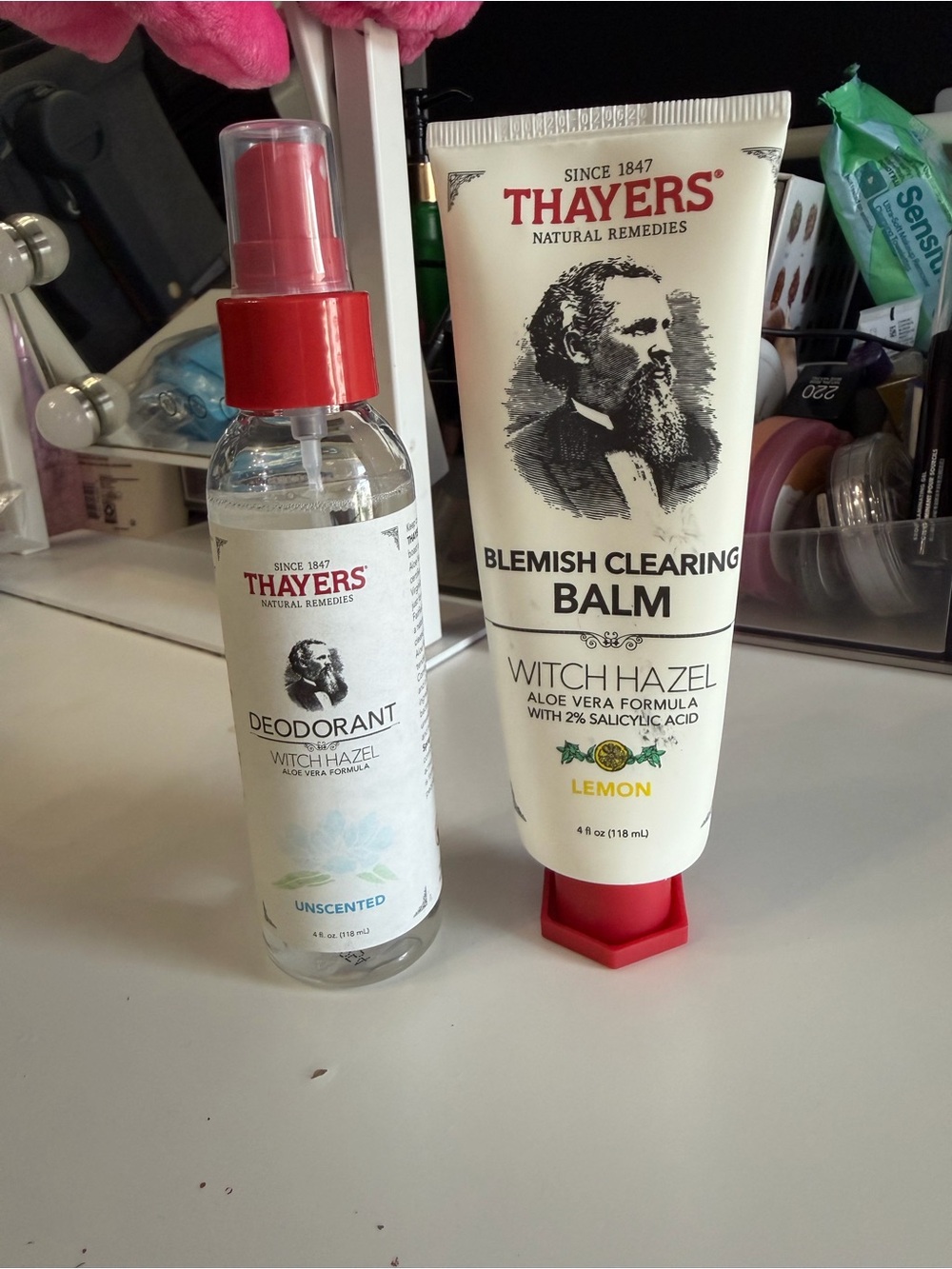 Thayers Witch Hazel Blemish Clearing Balm and Deodorant